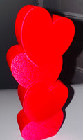 Vibrant heart shaped vase