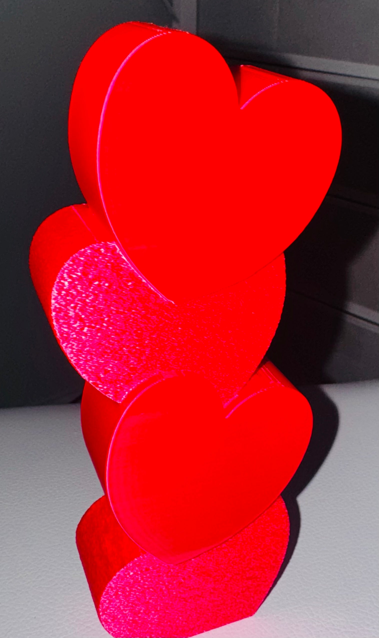 Vibrant heart shaped vase