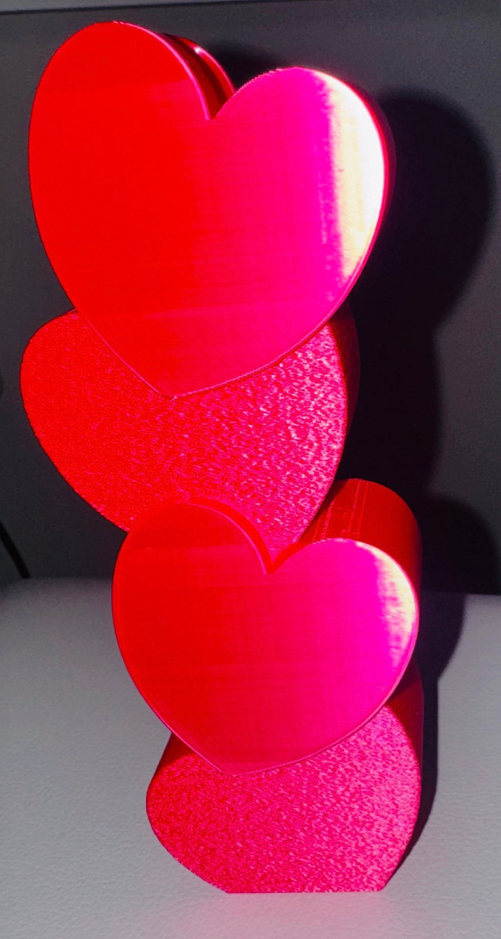Vibrant heart shaped vase